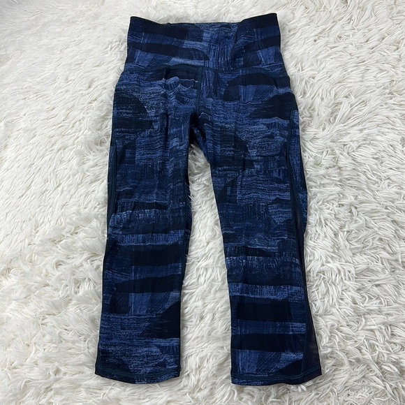 Lululemon Train Times Crop (17") Transition Multi Midnight Navy Black - Picture 1 of 5